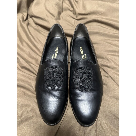 Women’s Stephane Kelian Embossed Leather Loafers Size 6.5UK 8.0US Vintage Shoes - Picture 1 of 7